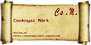 Csoknyai Márk névjegykártya